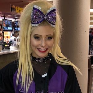 Posh pony blonde 18” human hair piece.